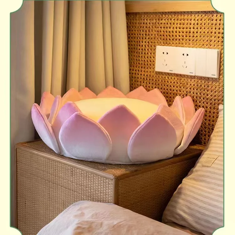 

Creative New Lotus Flower Cushion Home Office Car Seat Cushions Cute Lucky Soft Lazy Sofa Men Women Gift Mat Praying Rugs