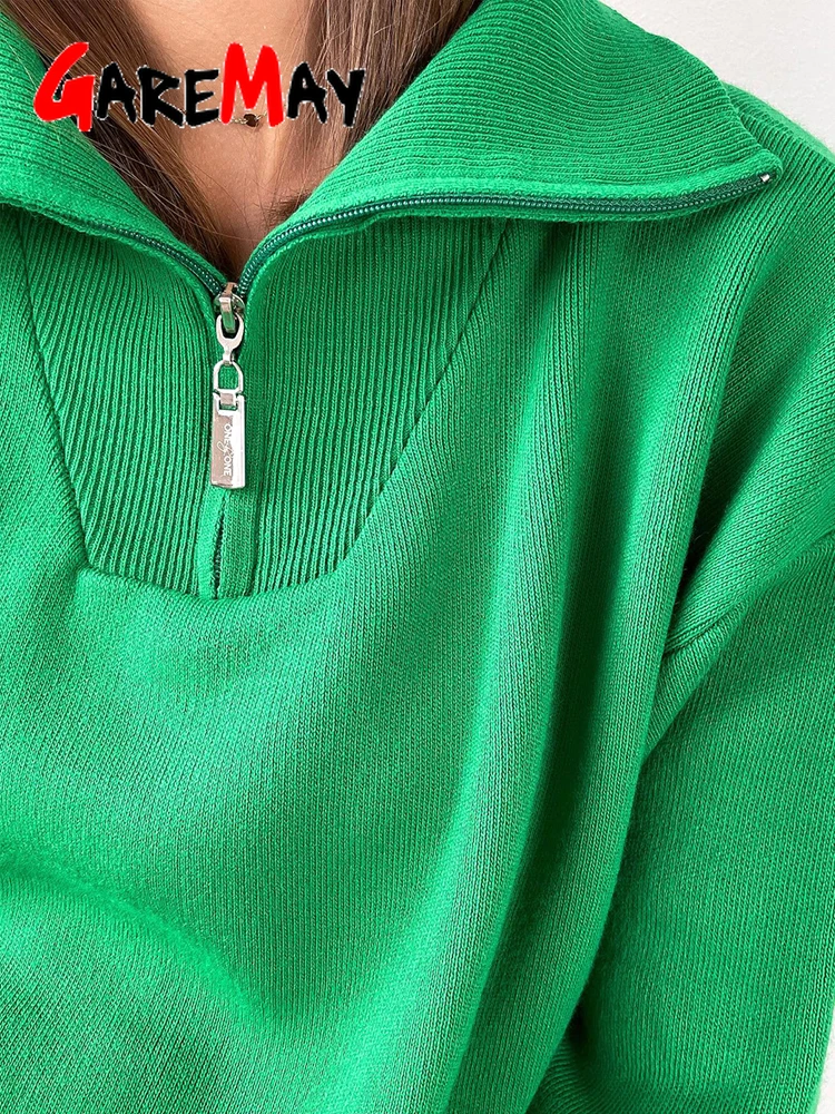 Водолазка женская на молнии свитер поло оверсайз розовый мягкий вязаный пуловер