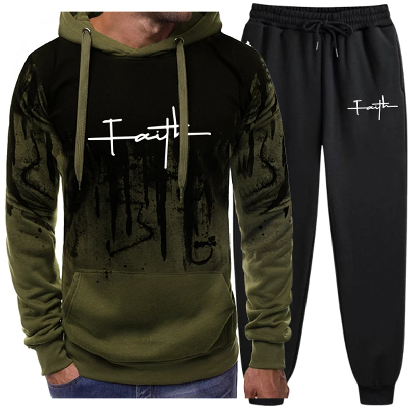 Мужской спортивный костюм повседневные толстовки для бега качественные