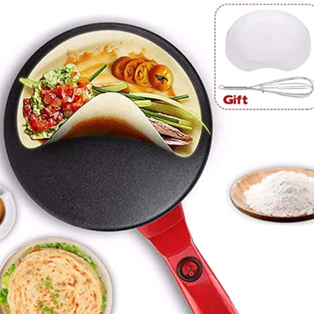 

Electric Crepe Maker Pizza Pancake Machine Non-Stick Griddle Baking Pan Cake Machine Kitchen Appliance Cooking Tools 220V