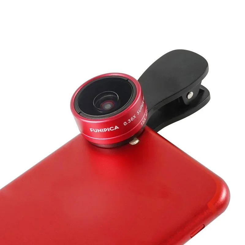 

3in1 Clip-on HD Lenses Kit Fisheye 0.36X Wide Angle 15X Macro Fish Eye Lens for Doogee X5 Max X6 Elephone S7 Gooweel Nexus 5