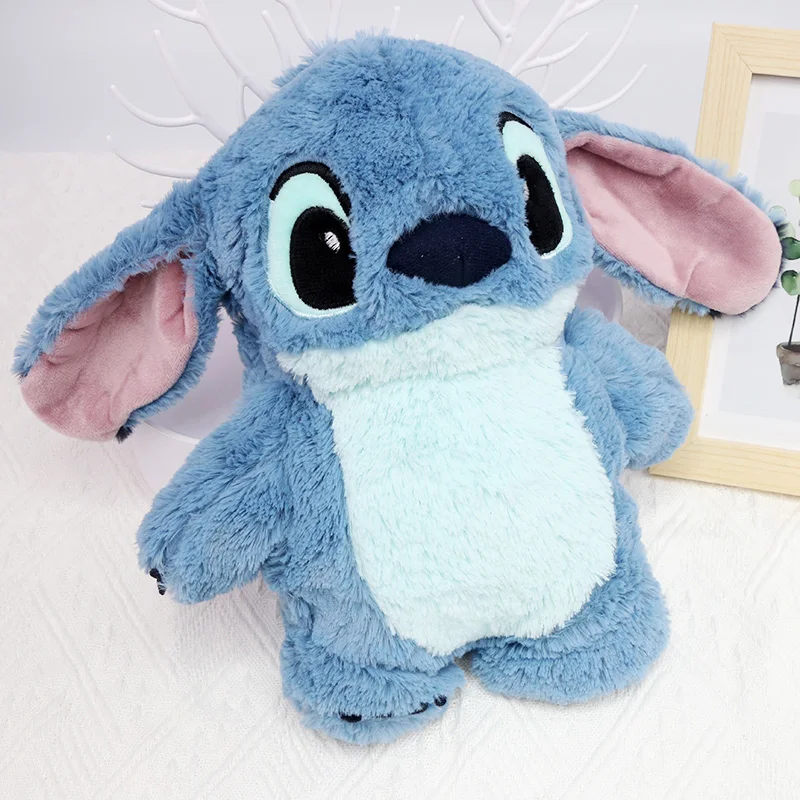 Фото Disney Stitch аниме зимняя очень большая плюшевая бутылка для горячей воды женская домашняя грелка для рук праздничный подарок для девушки №3