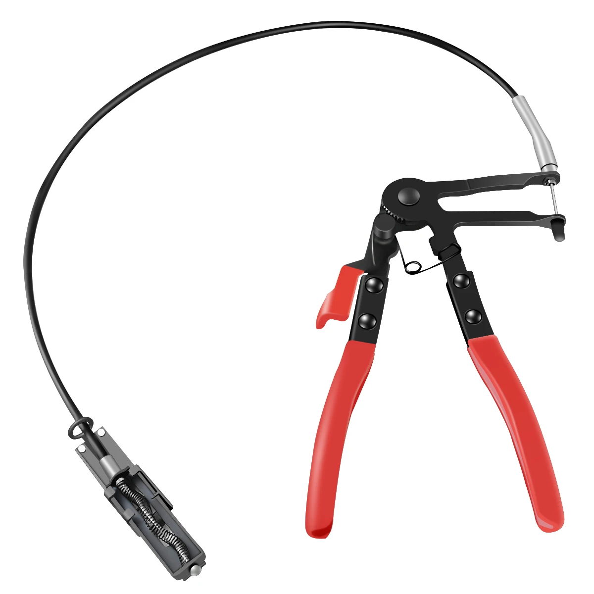 

Car Flexible Hose Clamp Plier Long Reach Wire Ratchet Hose Clamp Pliers Car Pipe Clamps Pliers Repair Tools Hose Removal Tool