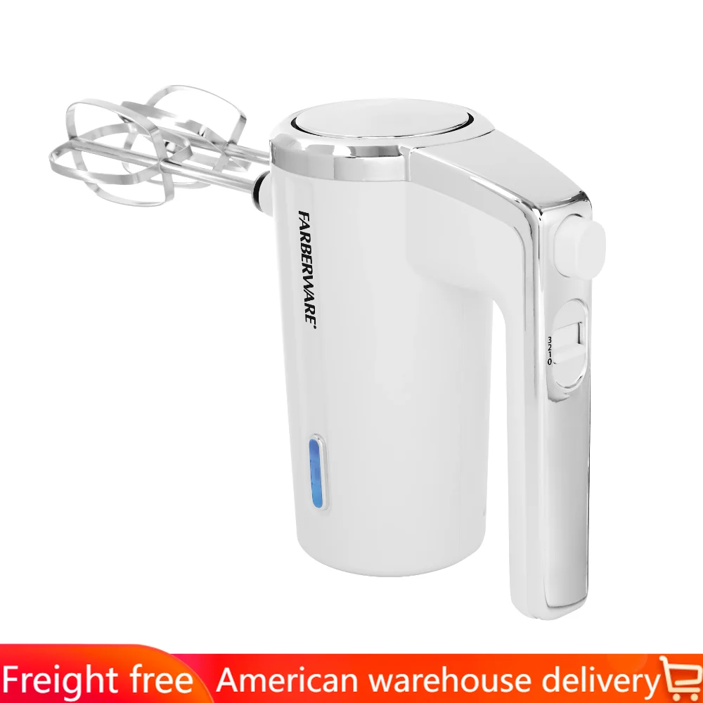 

Cordless Rechargeable 3 Speed Hand Mixer White