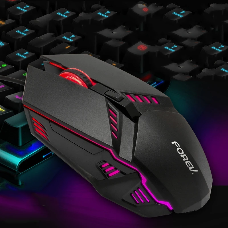 FVQ3 FVQ Computer Mouse Gaming RGB Mause Gamer Ergonomic Mouse 6 Button DPI LED Game Mice For PC Laptop Wired Gaming Mouse USB kingston hyperx pulsefire fps gaming mouse professional gaming mice ergonomic 400 800 1600 3200 dpi for pc laptop