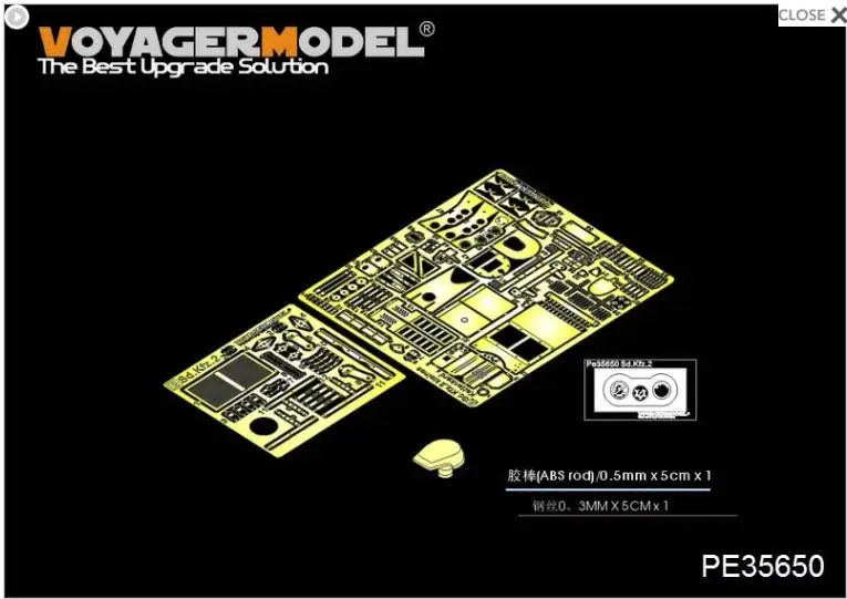 

Voyager PE35650 1/35 scale WWII German Sd.Kfz.2 kleines Kettenkard (For DRAGON 6114) assemble