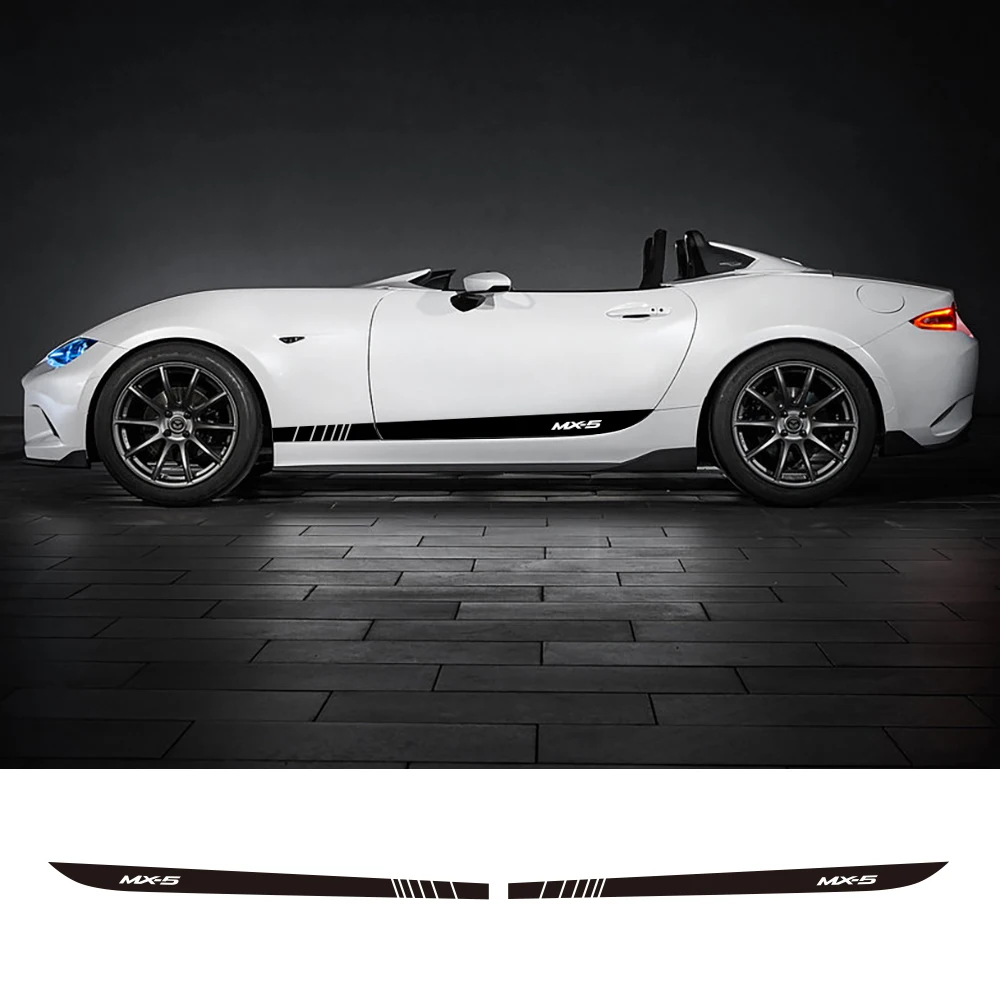 

Car Sport Door Side Skirt Stripes For MAZDA MX5 Car Styling Body Decor Sticker Auto Accessories Vinyl Decals