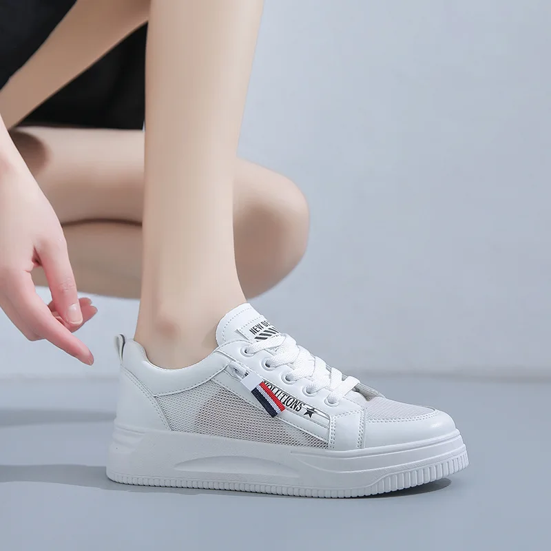 White Shoes Women's Summer New Women's Shoes Thick Bottom Korean Version All-match Student Casual Shoes Ins Tide Board Shoes