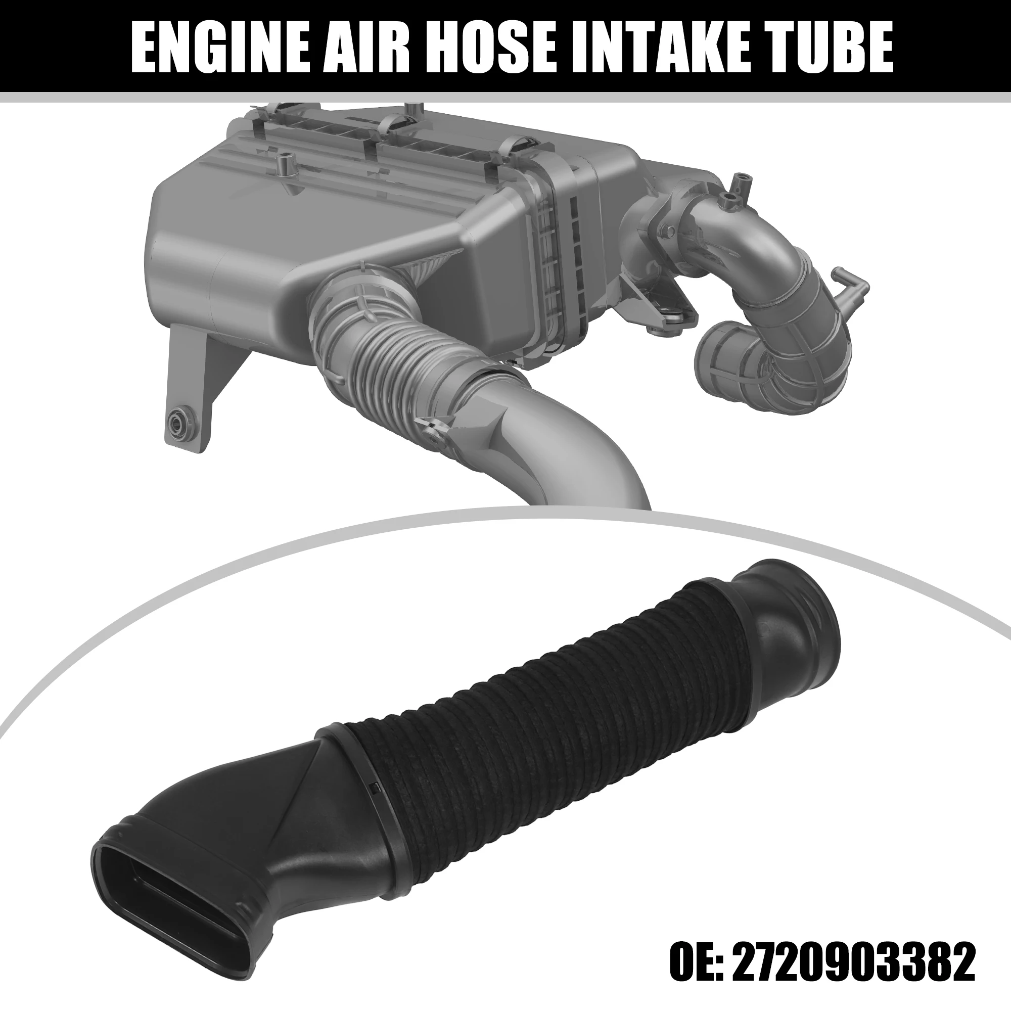 

Автомобильный шланг воздухозаборника двигателя X Autohaux 2720903482, фильтр дроссельной заслонки, гофрированная трубка для Mercedes-Benz S500 S400, автомобил...