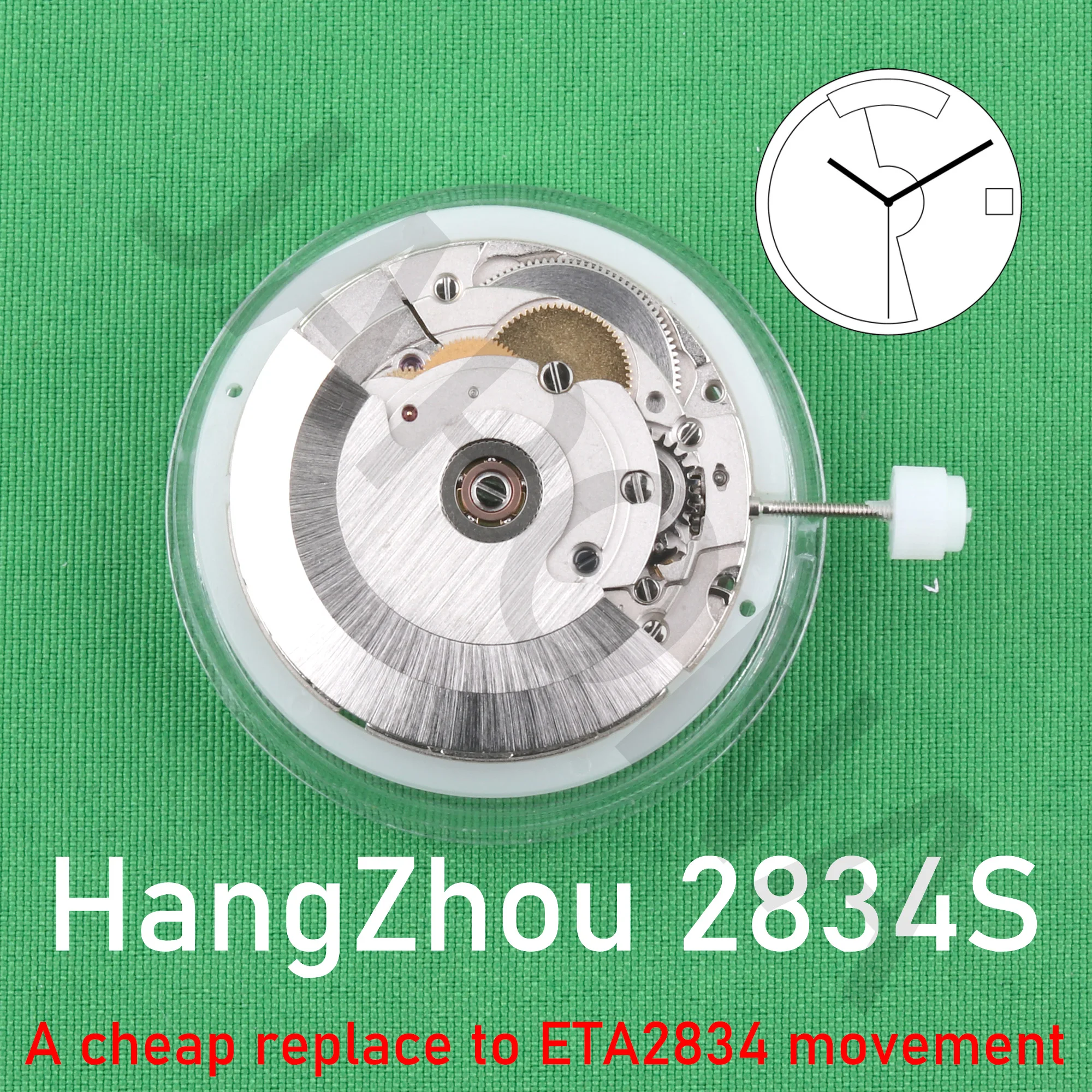 china HZ 2834 movement silvery Replace ETA 2834 movement fully automatic movement No lettering no logo hangzhou2834 silvery