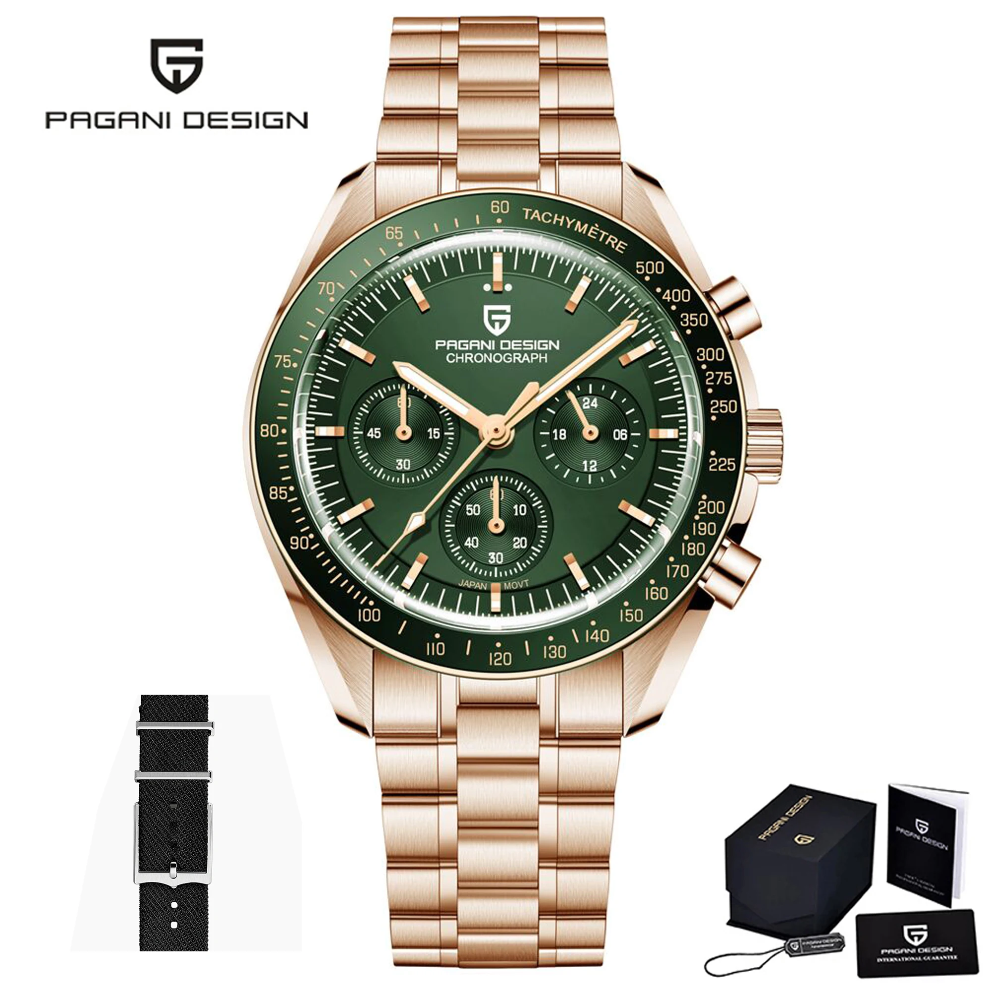 

Часы PAGANI DESIGN Мужские кварцевые с хронографом и зеркальным покрытием, 2023