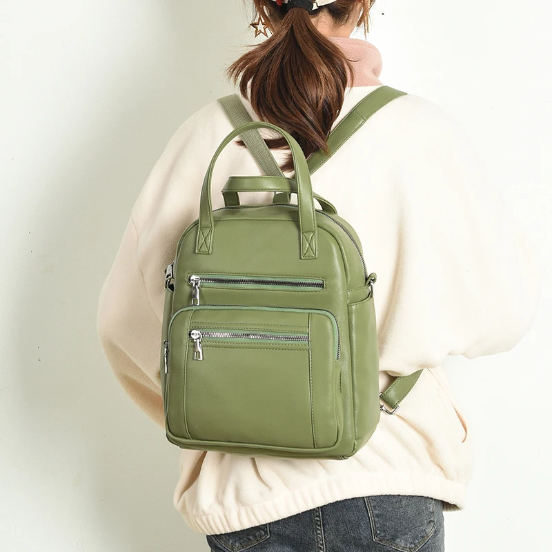 

Модный женский рюкзак из искусственной кожи, школьные ранцы для девочек-подростков, однотонная сумка на плечо, маленький дорожный рюкзак Mochilas