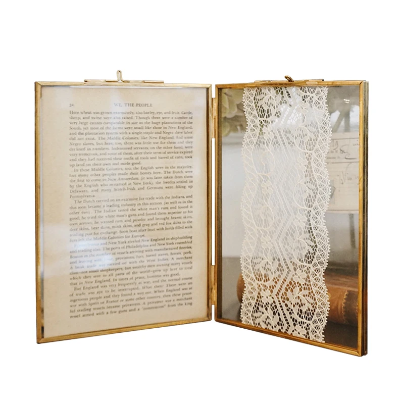 

Nordic Lace Photo Frame Christmas Craft Personalized Gift Wall Art Photo Frame Double Glass fathers day gifts cadre photo decor