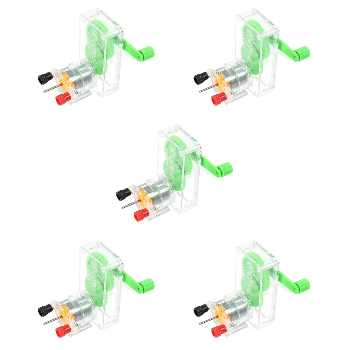 

5x Science Invention DIY Hand Cranked Generator Hand Generator Educational Building Hand Crank Generator