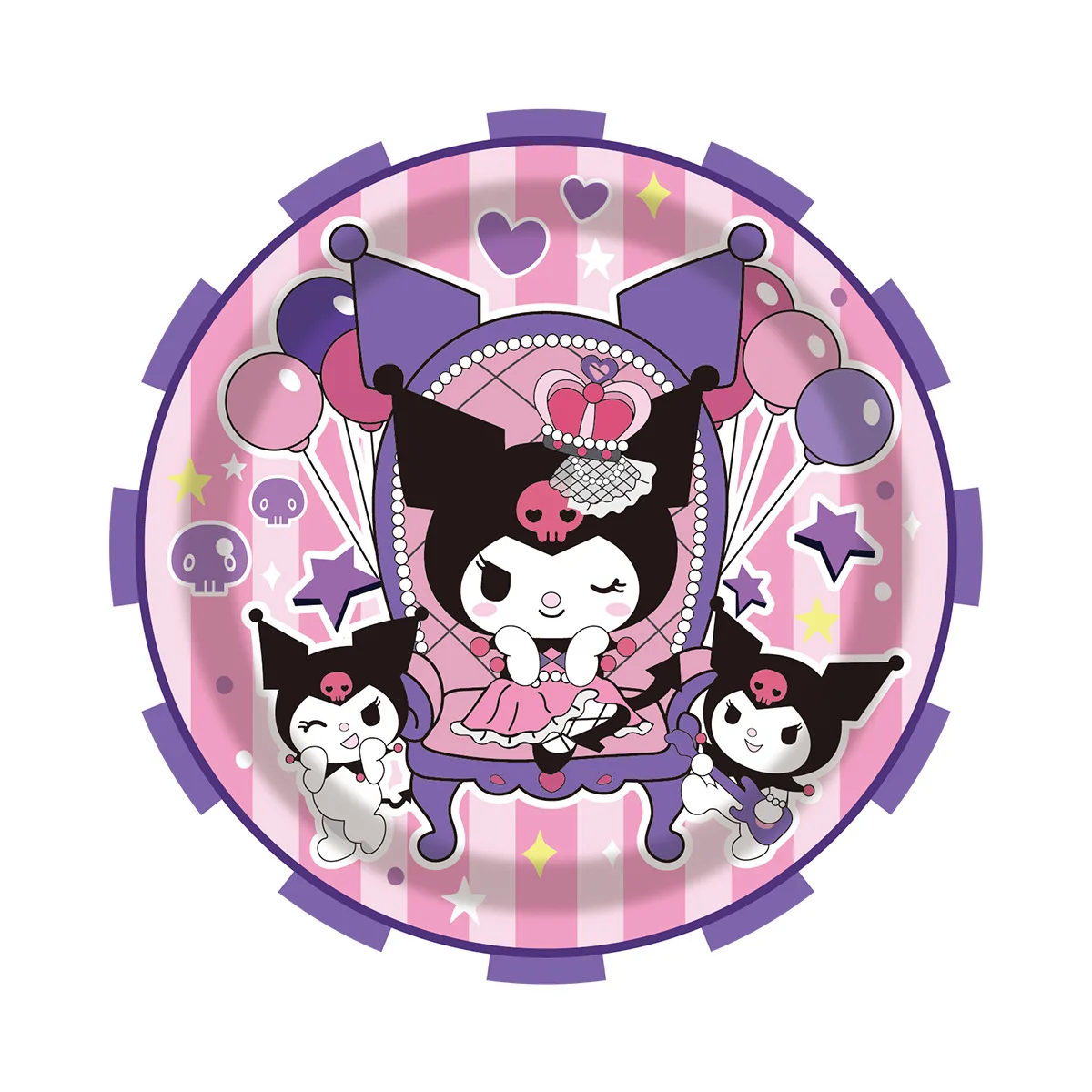 MINISO Kuromi украшение для дня рождения одноразовая посуда бумажный стаканчик