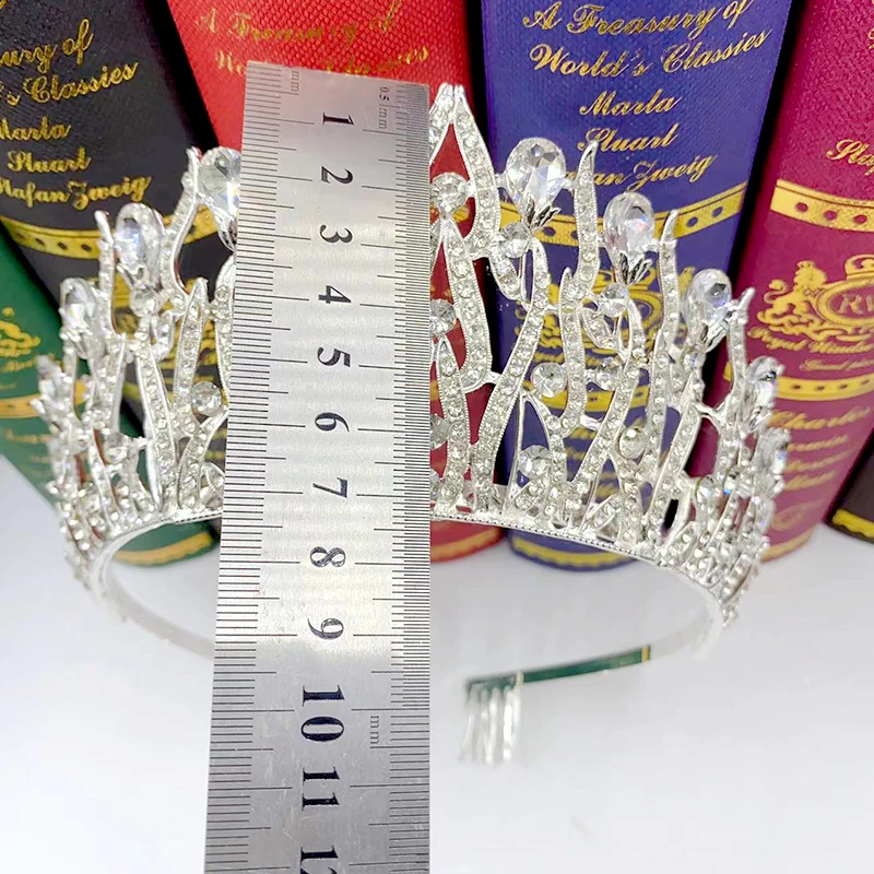 Crystal Crown Hair Accessories Tiara Women Birthday Party Rhinestone Bridal Jewelry
