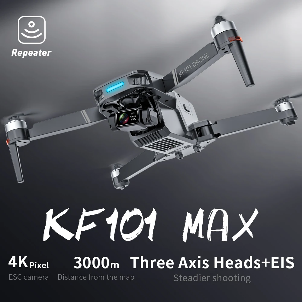 

. Квадрокоптер KF101 Max 4K профессиональный, складной Радиоуправляемый Дрон с Wi-Fi, HD EIS камерой, стабилизацией, 3-осевым шарниром и бесщеточным Мотором