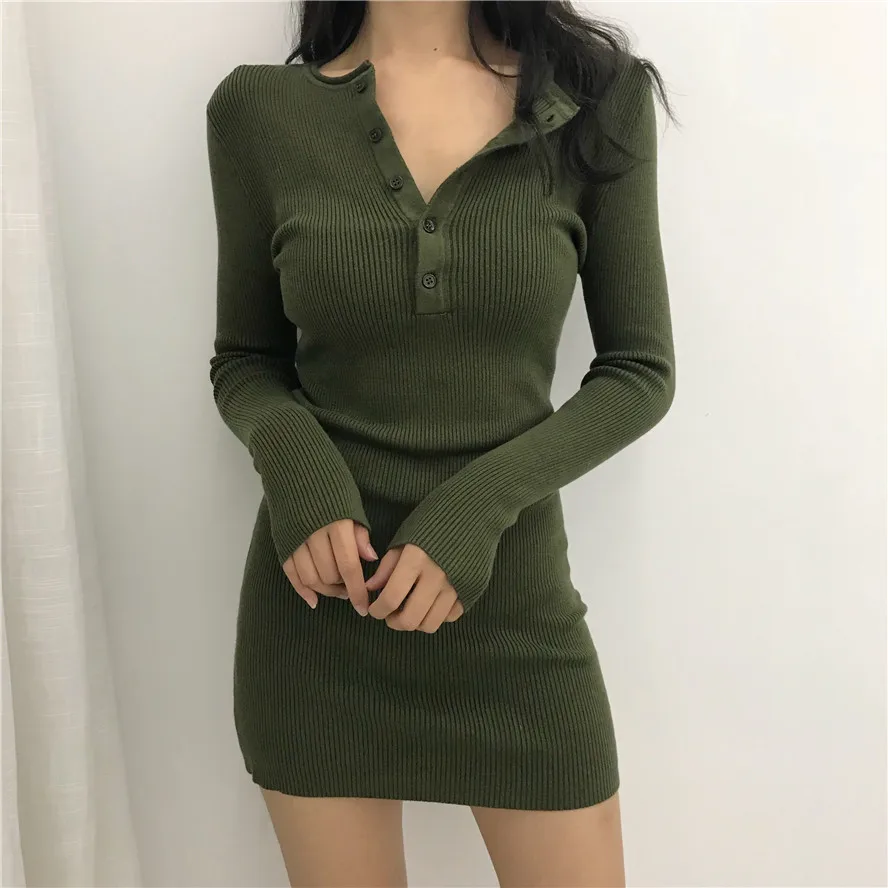 

Winter Women'S Dress 2021 Bodycon Sweater Women Dress Long Sleeve Knitted Dresses Maxi Vintage Oversize Dresses Knitting Fall