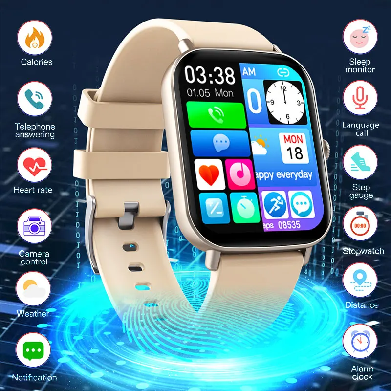 

Temperature BT Fashion ultra thin Bluetooth calling Watch Women Sport Watches Electronic LED Ladies Wrist Watch For Women Clock