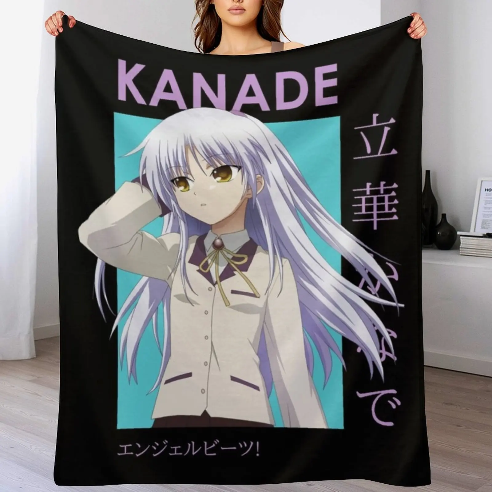 Kanade Tachibana Angel Beats Card аниме пледы идеи подарков на день Святого Валентина роскошные