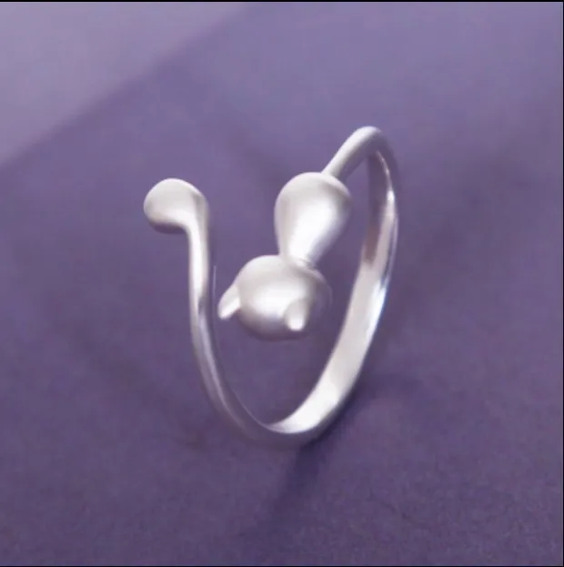 Преувеличенные индивидуальные ретро кольца с котом для женщин очаровательные