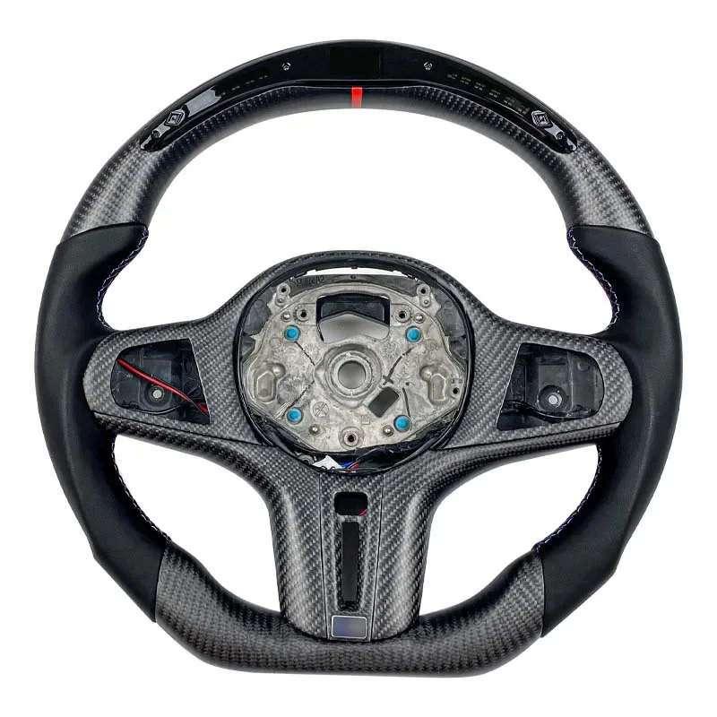 

Customized 100% Real Carbon Fiber LED Racing Steering Wheel Compatible For BMW G20 G 20 325i 330i 3 Series 2019 2020 2021
