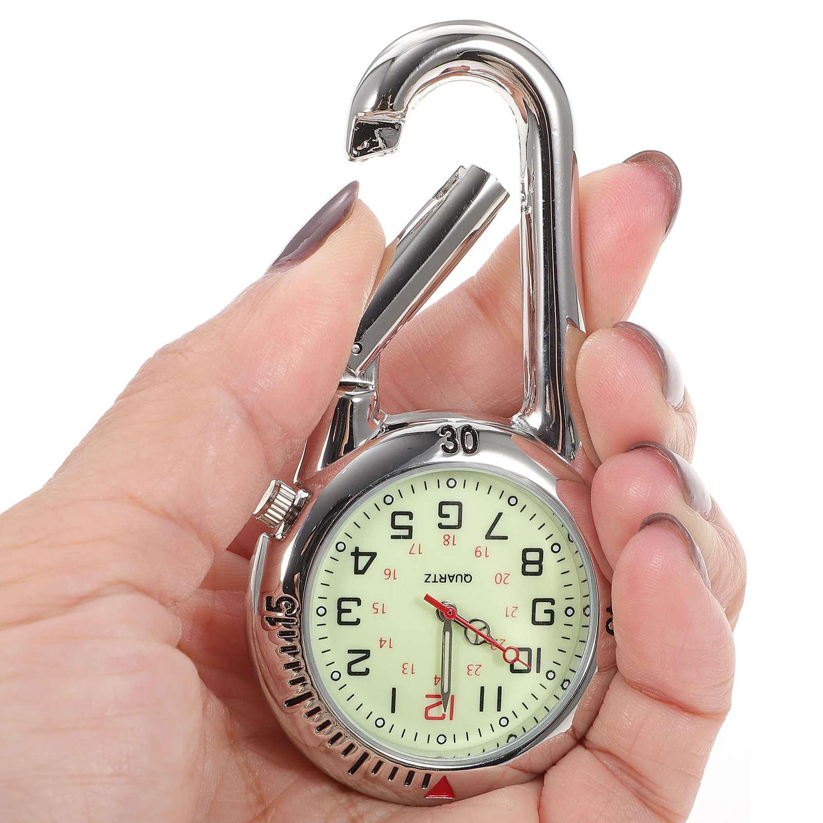 Кварцевые часы с клипсой ночник сплав рюкзак унисекс пряжка ремень брелок черный