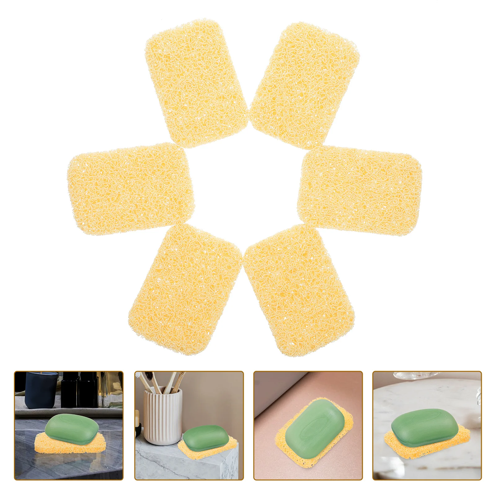 

Soap Holder Saver Dish Draining Tray Pads Mat Bar Bathroom Non Slipspongepad Bath Drainer Rectangularsavers Drying Sink Pieces