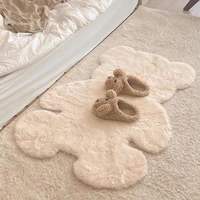 bear carpet super soft carpet modern living room bedroom antiskid mat fluffy floor mats decor rugs white brown children doorm