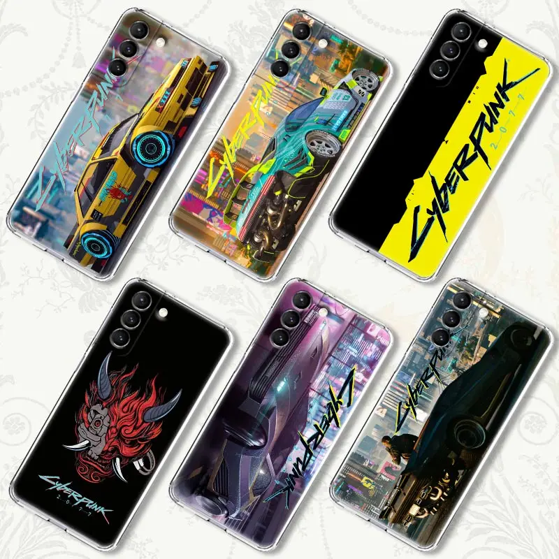 

Clear Case for Samsung S22Ultra Galaxy S21 S20 FE S22 Ultra S10 5G S9 Plus Cases Soft Phone Cover Game-C-Cyberpunkes-Sport Car