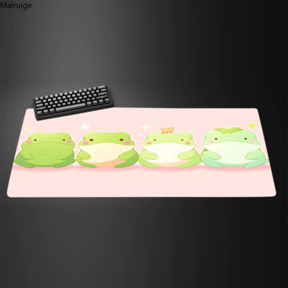 900x400 мм Kawaii лягушки HD настольный коврик большой игровой для мыши милый аниме