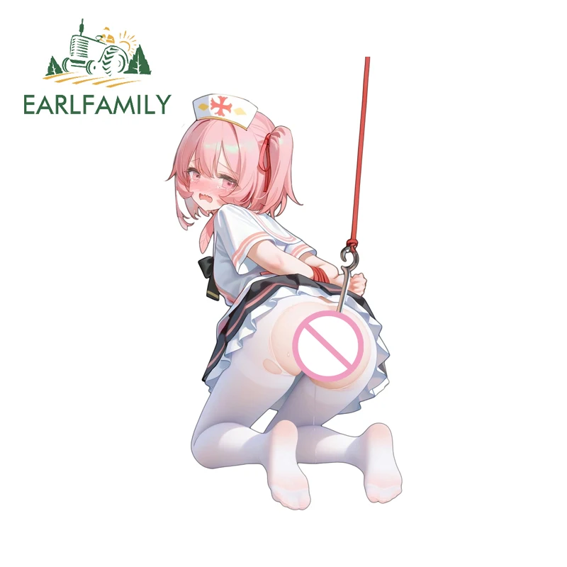 

EARLFAMILY Nurse Tied Up Decal For Hentai Loli Sexy Butt Car Stickers Surfboard Waterproof Sunscreen Accessories Windows RV ATV