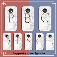 marble letter phone case for redmi note 8a 7 5 note8pro 8t 9pro coque for note6pro capa