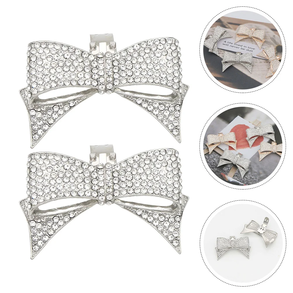 

Flat Shoes Alloy Decor Bow-knot Charms Rhinestone Accessories Detachable DIY Flower Female Ornament Shaped Miss Trendy Heels