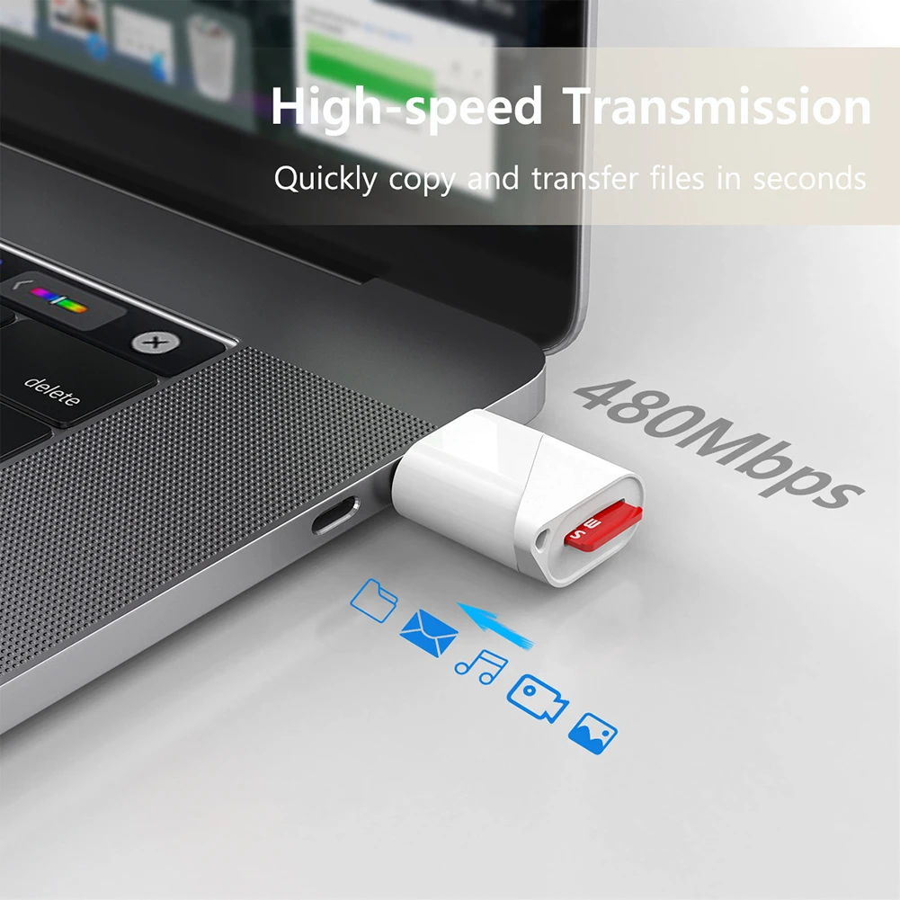

Кардридер USB 2,0 для Android Type-C OTG, 480 Мбит/с