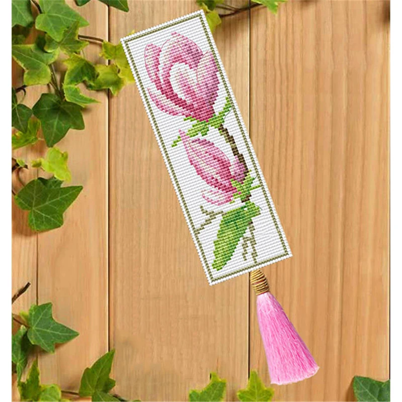 

BK029 DIY Craft Cross Stitch Bookmark Christmas Plastic Fabric Needlework Embroidery Crafts Counted New Gifts Kit Holiday