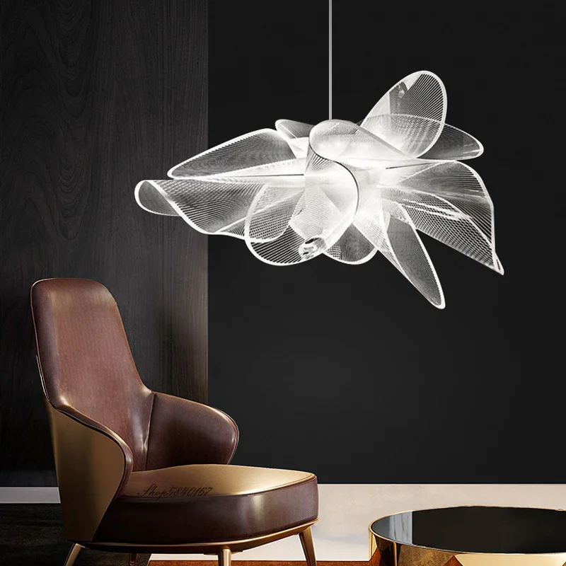 

Italian Designer Pendant Lights Acrylic Light Guide Plate Led Lustre Living Room Bedroom Decor Restaurant Dining Room Hanglamp