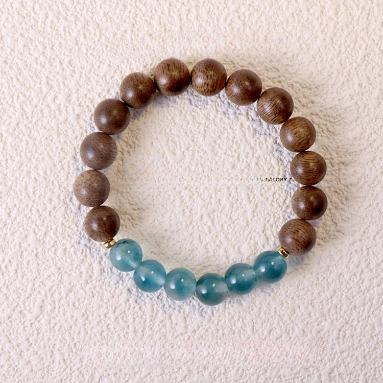 Шэн Си | Yun Xiyuan Chuang S925 Серебряный браслет из натурального агарового дерева Ци Нань