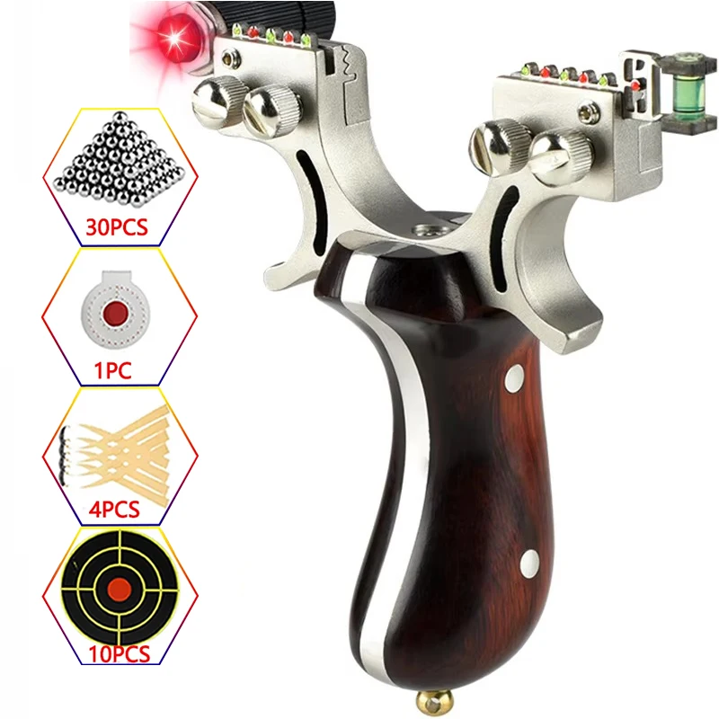 

Рогатка из нержавеющей стали 304, двойной винт, лазерное прицеление, аксессуары для охоты на открытом воздухе, спортивные соревнования, праздничные подарки