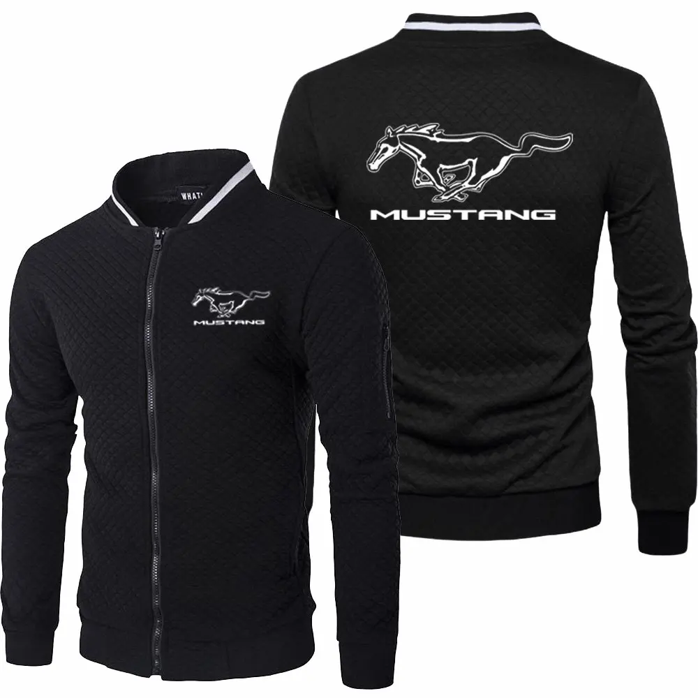 

New Mustang Jacket Spring Autumn Mens Long Sleeve Sportswear Casual Zipper Hoody Male Sweatshirts Tops