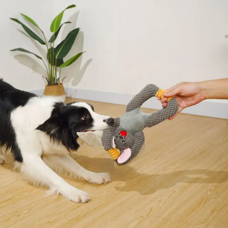 New Pet Plush Toy Cat Dog Sounding Chew Puzzle with Twine Teeth Cleaning Wear Resistant for Home Outdoor Puppy Kitten |
