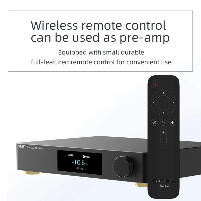 SMSL SU-10 MQA декодер поддерживает MQA-CD Dual ES9038PRO Hi-Res аудио DAC 32 бит/768 кГц DSD512 поддержка