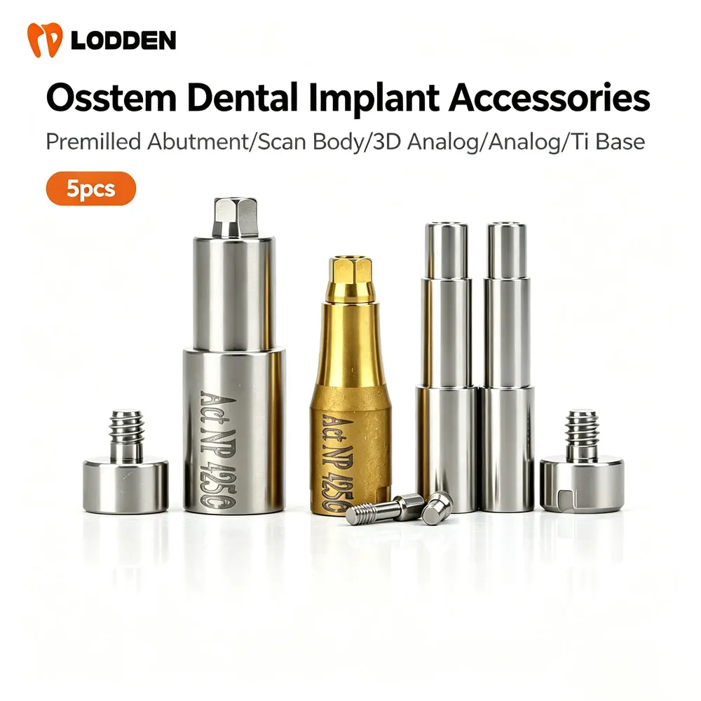 Фото LODDEN 5 шт. Заготовки для дентальных имплантатов Osstem, предварительно фрезерованные абатменты Scan Body, 3D-аналоги с титановой основой, CAD/CAM, шестигранные титановые заготовки, корейское производство №1