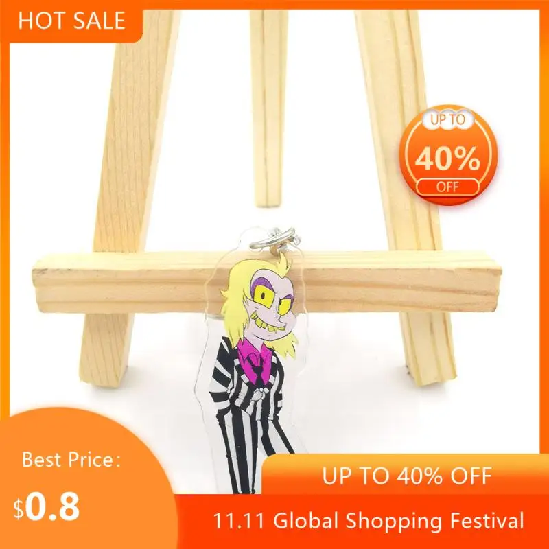 

Брелок для ключей с рисунком Тима Бёртона, ручной работы