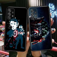 captain america phone case hull for samsung galaxy a70 a50 a51 a71 a52 a40 a30 a31 a90 a20e 5g a20s black shell art cell cove