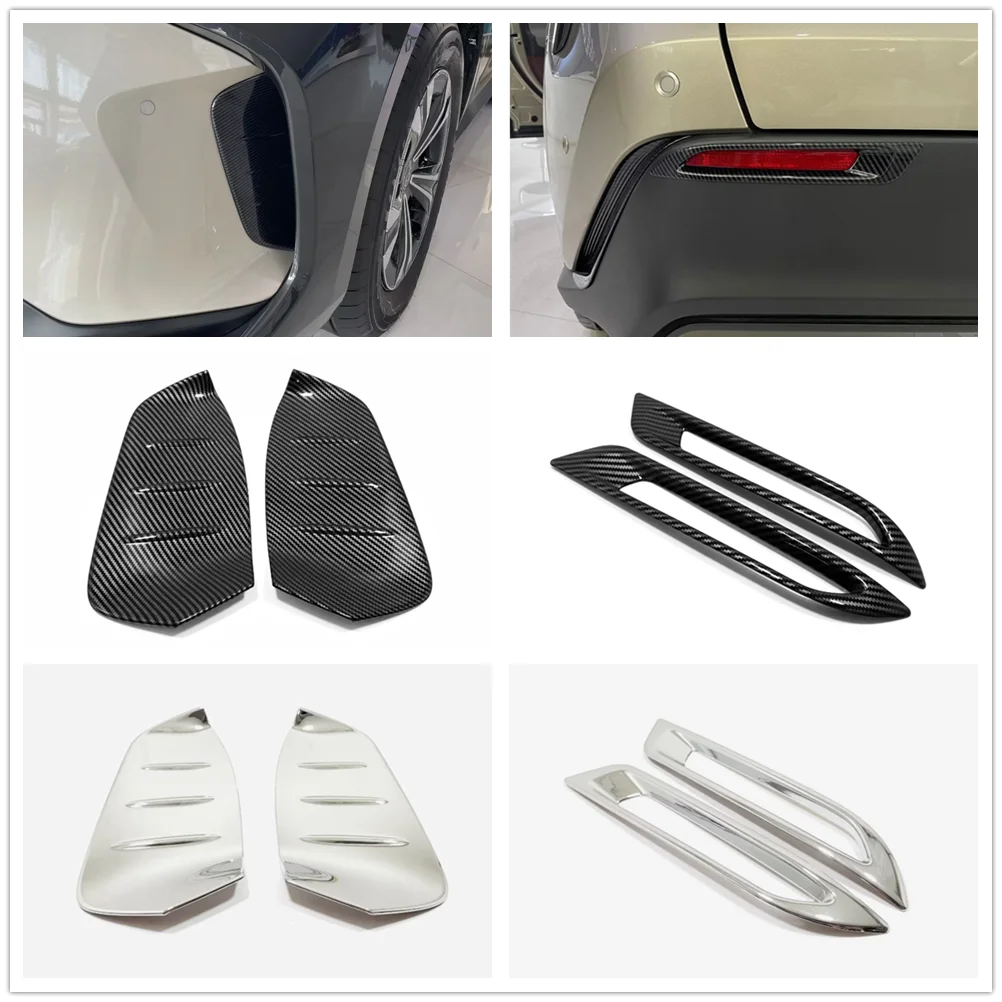 

For Toyota BZ4X 2022 2023 Accessories Front Rear Fog Lights Lamps Eyelid Eyebrow Decoration Cover Trim Car Styling Auto Parts
