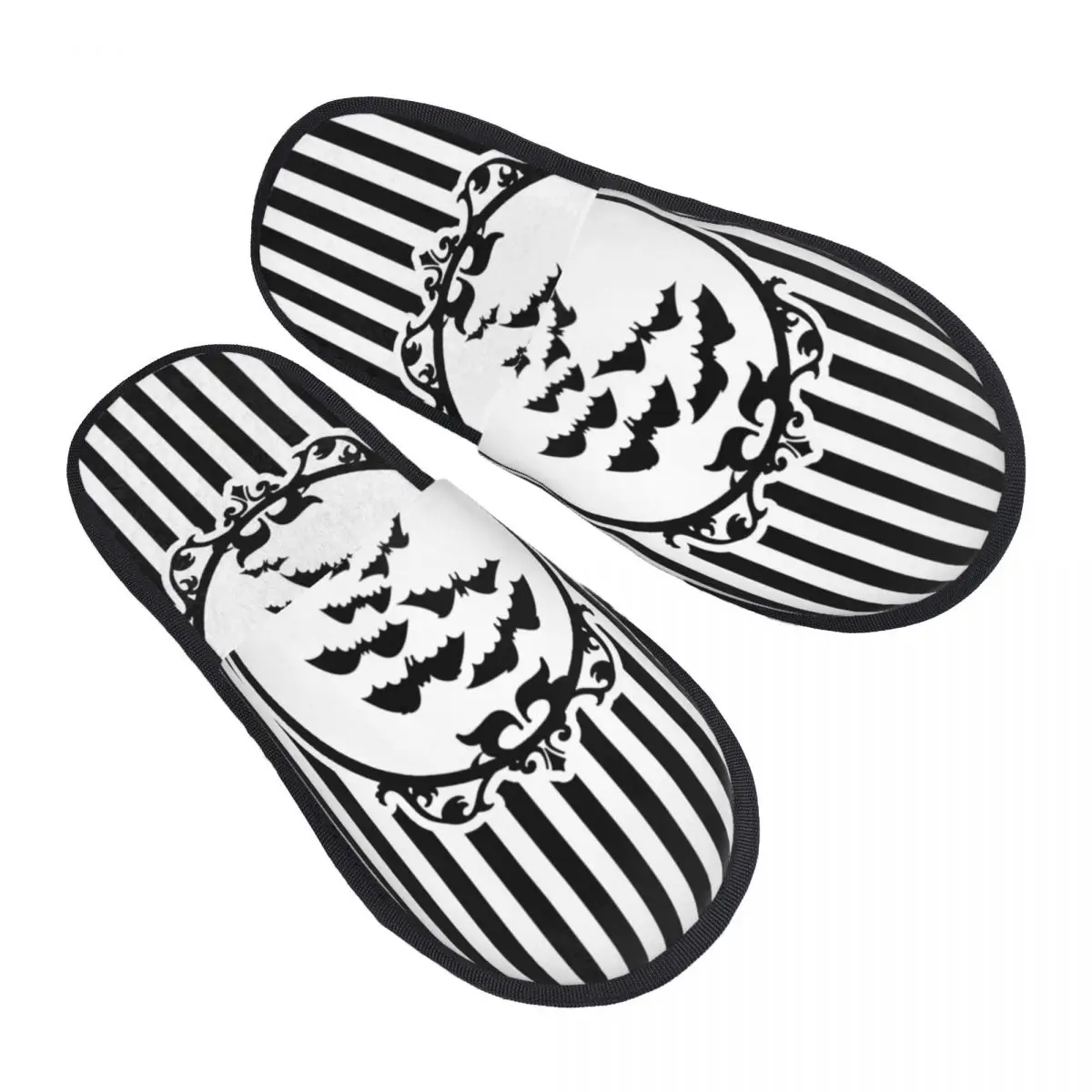 Тапочки для гостей в полоску и летучие мыши спа женские домашние тапочки с