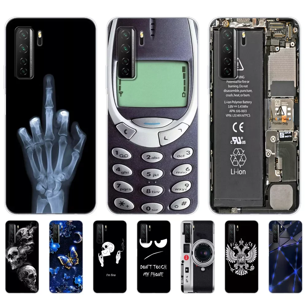 

For Huawei P40 Lite 5G 4G Case Back Cover For Huawei P40 Lite E Phone Case P40Lite Bumper Soft Transparent TPU Silicon Coque Bag