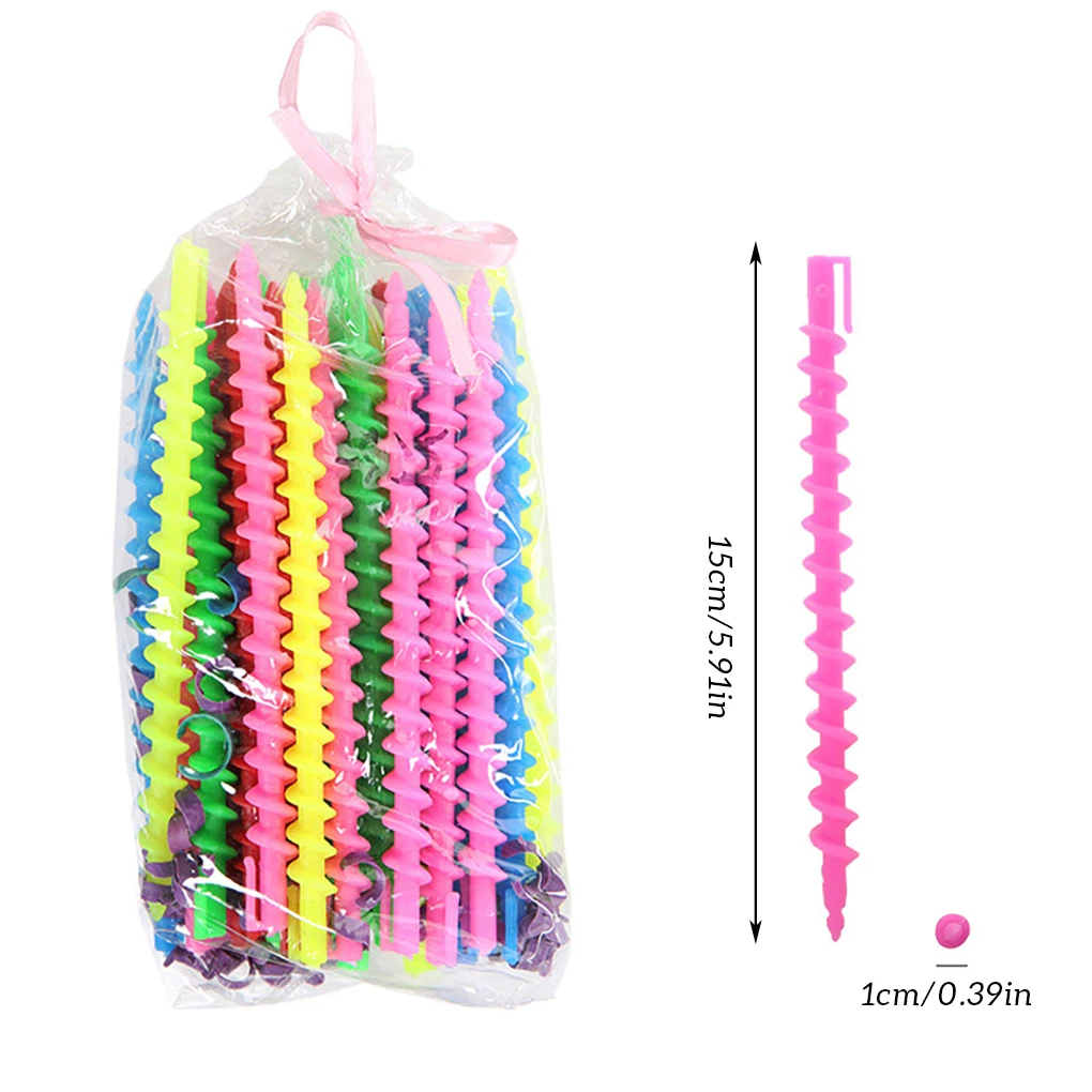 

Curling Rods Plastic Spiral Hair Perm Roller Barber Hairdressing Styling Salon Tools Random Color Long Solid