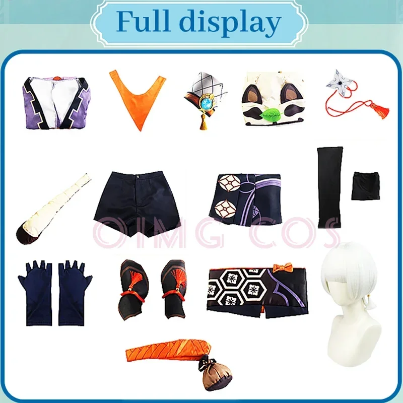 Женский костюм для косплея Genshin Impact Sayu шорты из полиэстера платье карнавала
